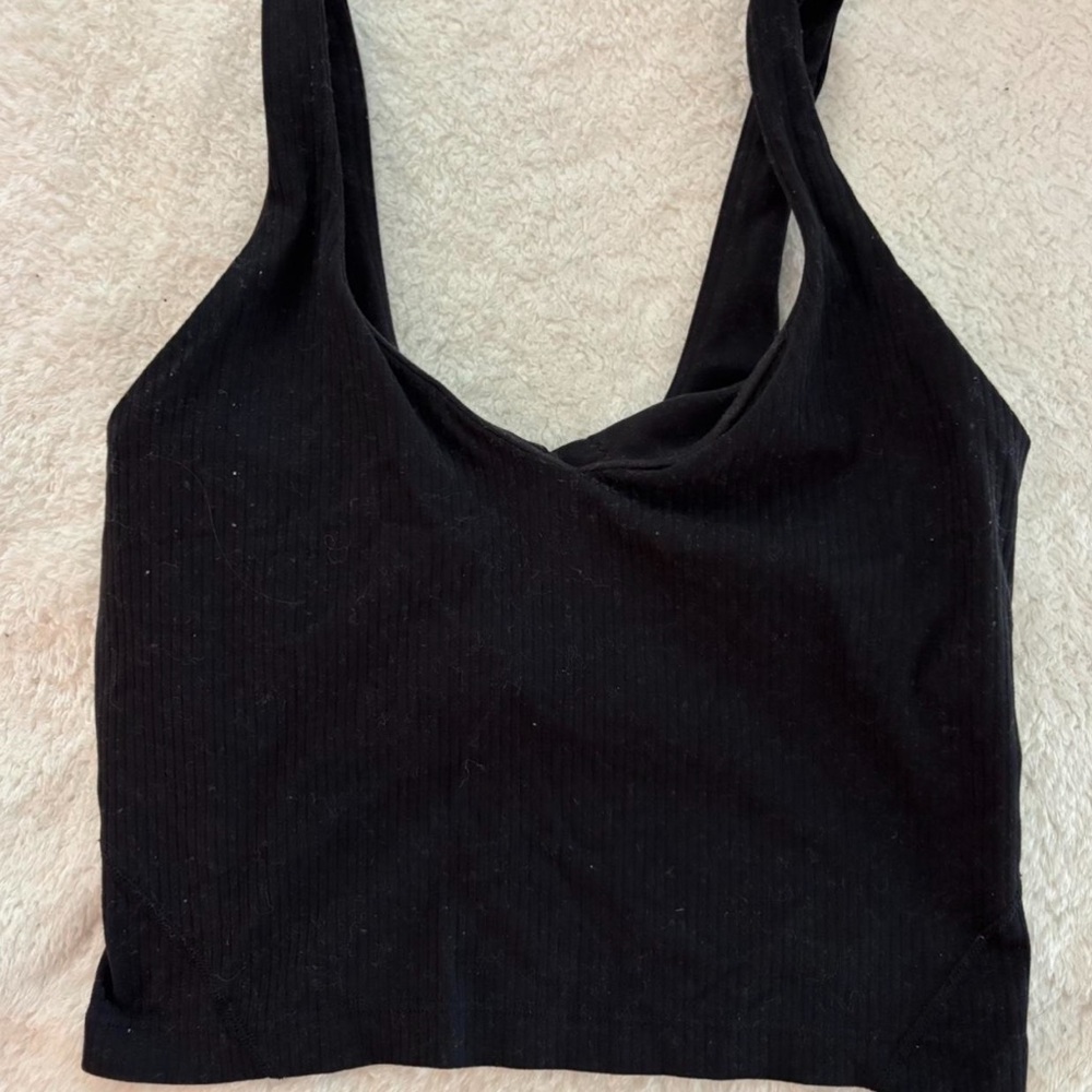 Lululemon Size 2 Black Ribbed Align Workout Tank Top